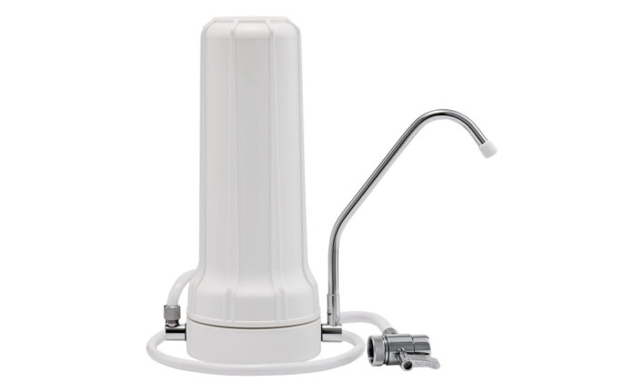 Aquapure Countertop Water Filter System MP400PC-T10 – Includes an installation kit and one CB10 (MPSEE-10) Multipure (Triple Action) water filter inside - Image 1
